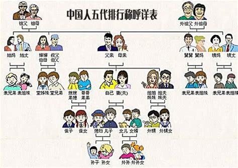 叫法|中国人亲戚关系图表